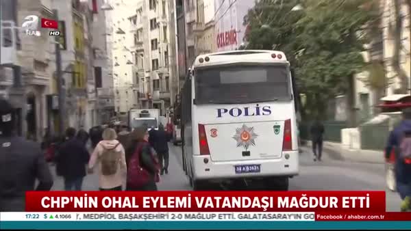 CHP’nin OHAL eylemi İstanbul’da vatandaşları hayatından bezdirdi!