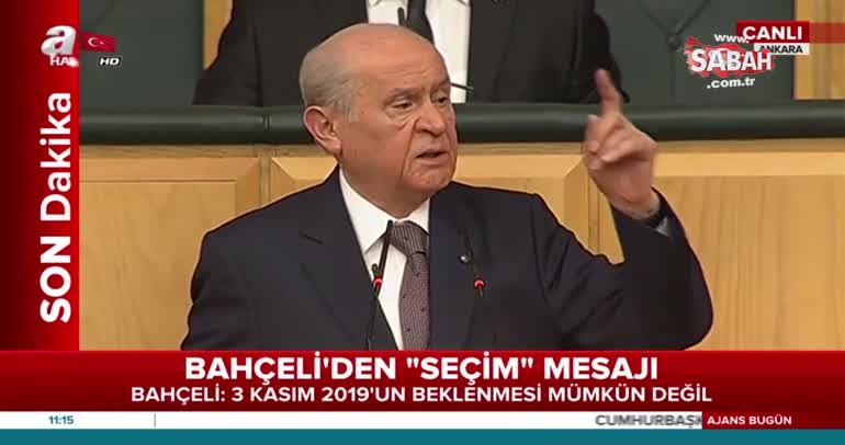 MHP Lideri Devlet Bahçeli'den erken seçim çağrısı