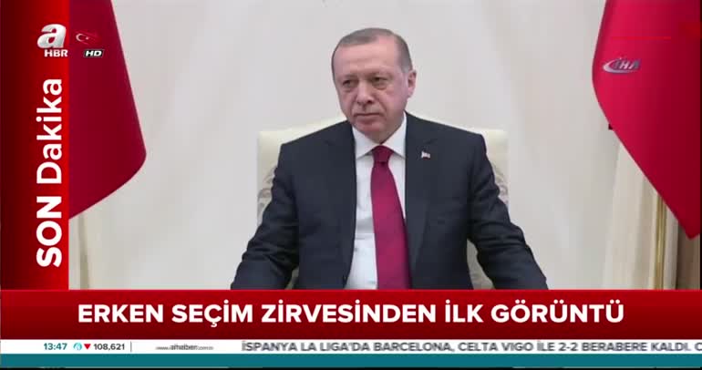 Külliye'deki 'Erken seçim' zirvesinden ilk görüntüler!