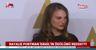 İsrailli ünlü yıldız Natalie Portman İsrail’in ödülünü reddetti! Tören iptal edildi