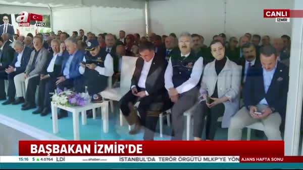 Başbakan Yıldırım, İzmir'de fidan dikim töreninde vatandaşlara hitap etti