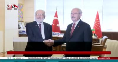 CHP lideri Kılıçdaroğlu, Saadet PartisiGenel Başkanı Karamollaoğlu ile görüştü
