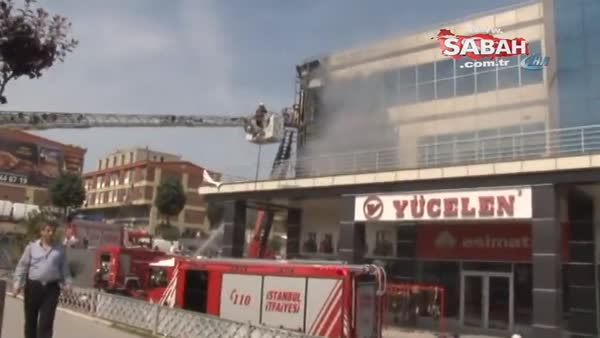 Başakşehir'de iş merkezinde yangın paniği!