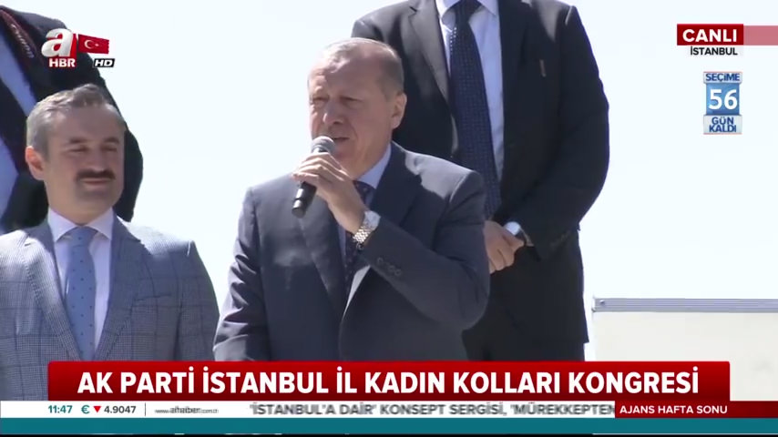 Cumhurbaşkanı Erdoğan, AK Parti İstanbul İl Kadın Kolları Kongresi öncesinde vatandaşlara hitap etti