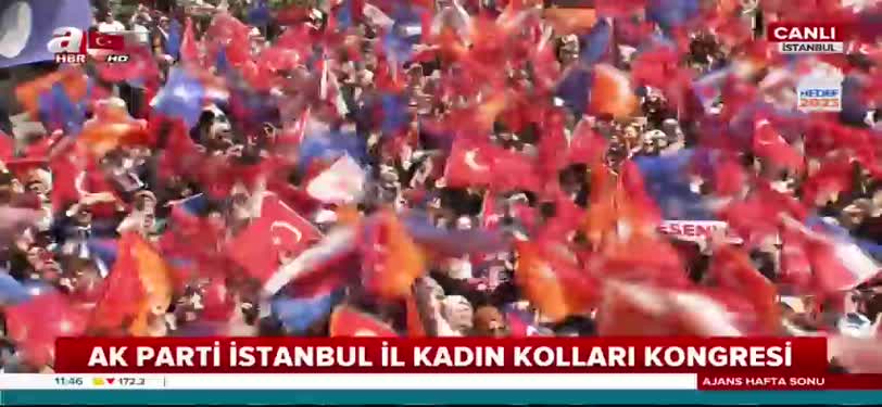 Cumhurbaşkanı Erdoğan, AK Parti İstanbul İl Kadın Kolları Kongresi öncesinde vatandaşlara hitap etti