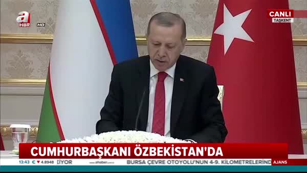 Cumhurbaşkanı Erdoğan'dan Özbekistan'da flaş açıklamalar