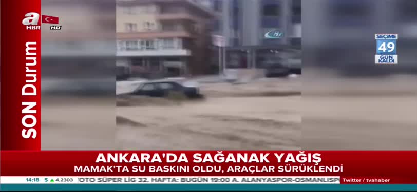 ankara da saganak yagis mamak ta su baskinlari oldu araclar suruklendi videosunu izle son dakika haberleri