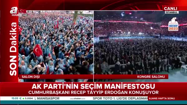 Cumhurbaşkanı Recep Tayyip Erdoğan seçim manifestosunu açıkladı