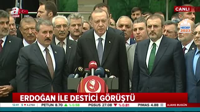 Cumhurbaşkanı Erdoğan BBP'yi ziyaret etti