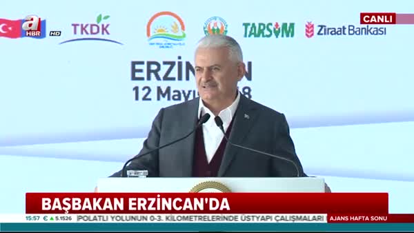 Başbakan Yıldırım, Erzincan'da Kırsal Kalkınma Projesi Toplu Açılış Töreni'nde konuştu