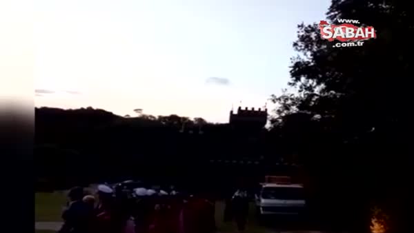 Gelini düğün alanına getiren helikopter davetlilerin gözü önünde böyle düştü!