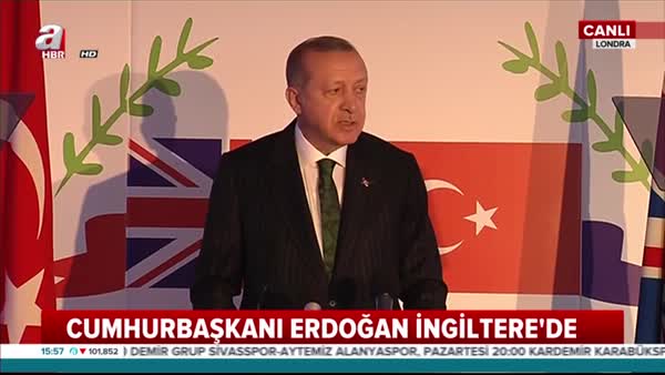 Cumhurbaşkanı Erdoğan İngiltere'de konuştu