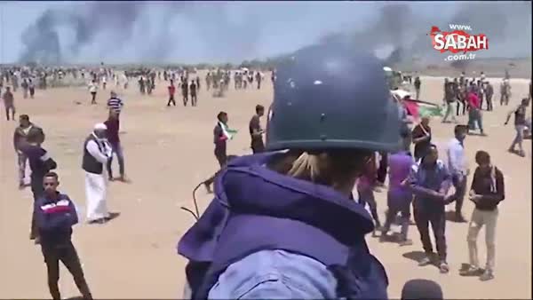 İsrailli keskin nişancının gazeteciye ateş açma anı kamerada