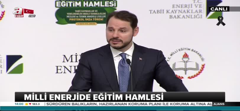 Bakanı Berat Albayrak, Enerji ve Tabii Kaynaklar Bakanlığı'ndaki protokol imza töreninde konuştu