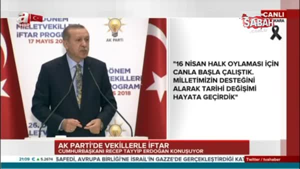 Cumhurbaşkanı Erdoğan 26. Dönem Milletvekilleri iftar yemeğinde konuştu