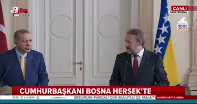 Cumhurbaşkanı Erdoğan ve İzetbegoviç ortak basın toplantısı düzenledi