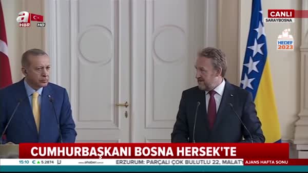 Cumhurbaşkanı Erdoğan ve İzetbegoviç ortak basın toplantısı düzenledi