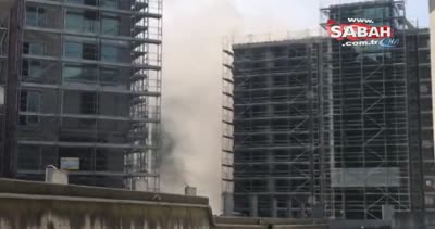 Sarıyer Ayazağa’da lüks site inşaatının strafor deposunda yangın