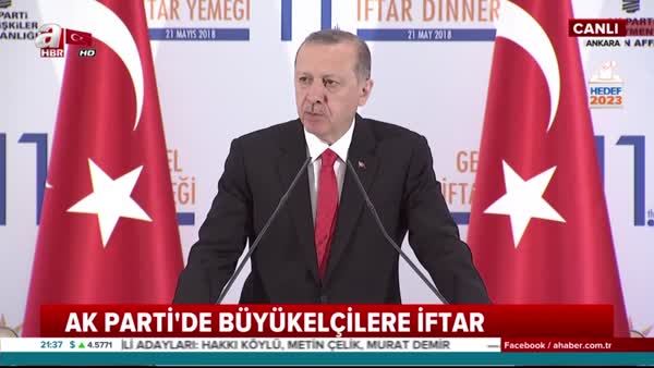Cumhurbaşkanı Erdoğan Büyükelçiler ile iftar programında konuştu