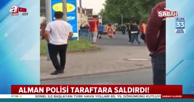 Alman polisi Galatasaray taraftarlarının üzerine köpekleri saldı!