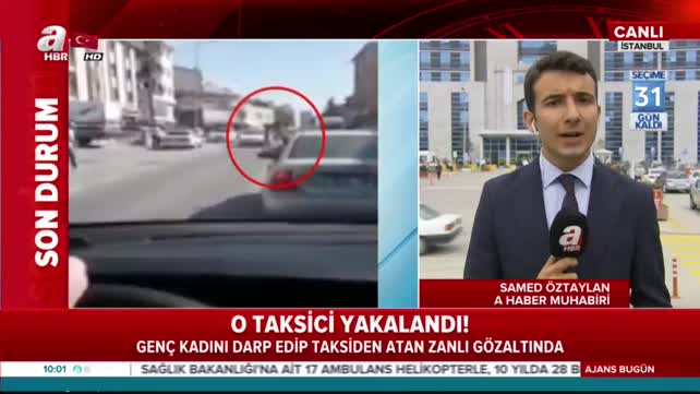 Ümraniye'de kadını bacaklarından çekip yola atan taksici yakalandı!