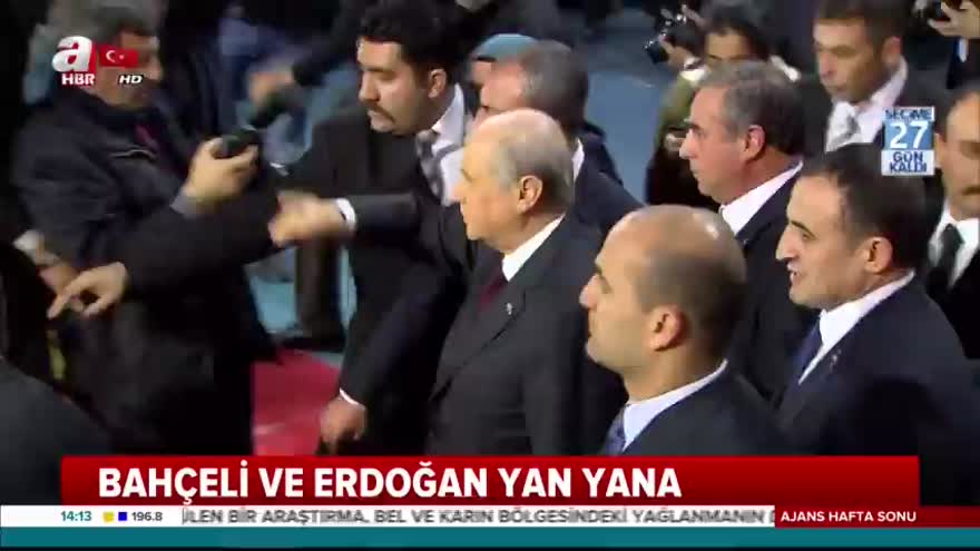 Bahçeli ve Erdoğan yan yana