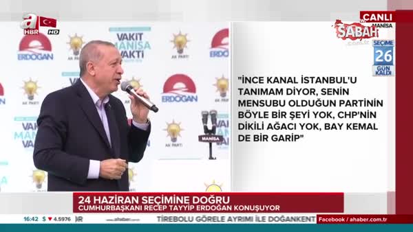 Cumhurbaşkanı Erdoğan'dan İnce'ye sert tepki 