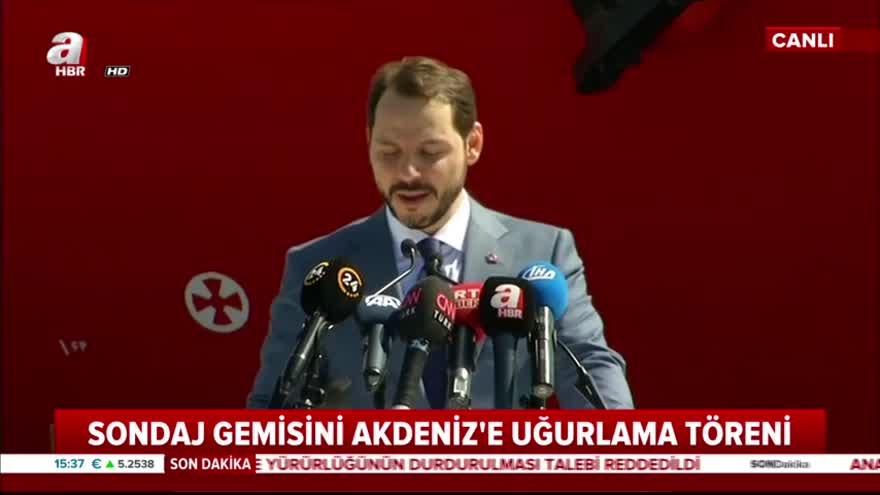 Berat Albayrak Sondaj gemisini Akdeniz'e Uğurlama Töreni'nde konuştu