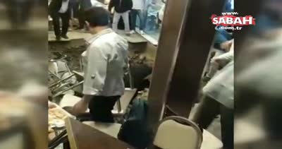 İftar saatinde restoranın zemini çöktü!