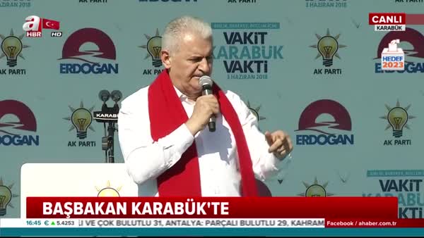 Başbakan Yıldırım, Kastamonu'da AK Parti mitinginde konuştu