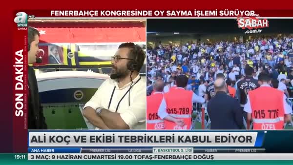 Sonuçlar belli oldu!  Fenerbahçe'nin  yeni başkanı Ali Koç - İşte görüntüler