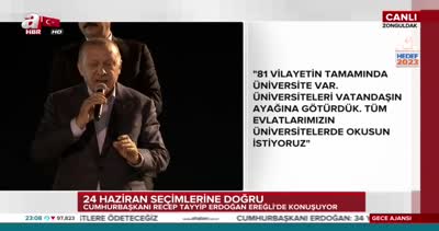 Cumhurbaşkanı Erdoğan 24 Haziran’da Ereğli’den ne alırız diye sordu, vatandaşlarla meydanda muhabbet etti