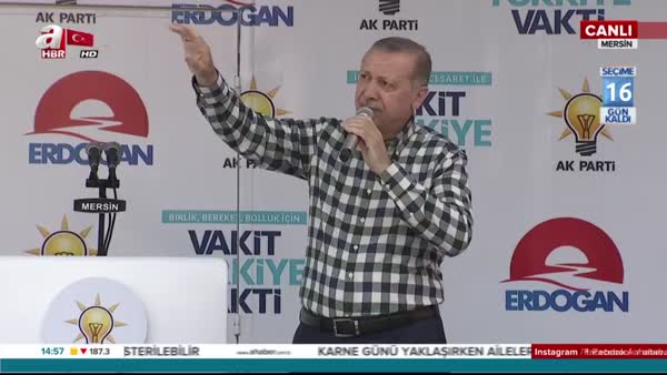 Cumhurbaşkanı Erdoğan, Mersin'de Kemal Kılıçdaroğlu'nun o görüntülerini izletti!