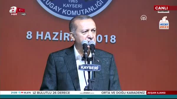 Cumhurbaşkanı Erdoğan astsubaylara müjdeyi Kayseri'de verdi