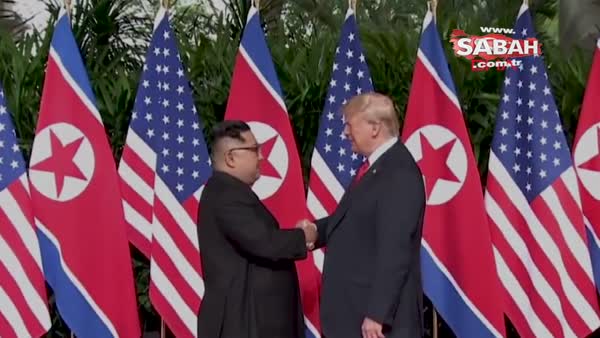 ABD Başkanı Donald Trump ile Kuzey Kore lideri Kim Jong Un arasındaki tarihi zirve başladı