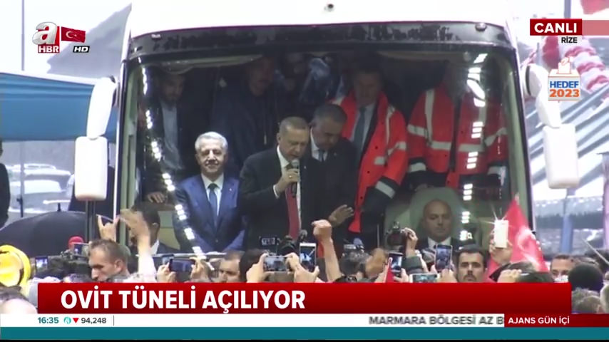 Cumhurbaşkanı Erdoğan Ovit Tüneli’nin açılışında konuştu