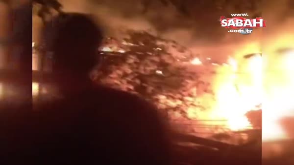 Başkent’te işçilerin kaldığı barakada korkutan yangın