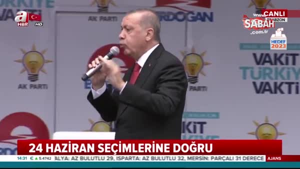 Cumhurbaşkanı Erdoğan'dan Trabzon'a hızlı tren müjdesi