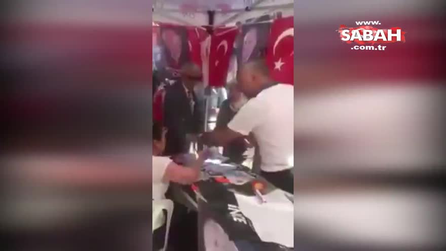 Başörtülü kadına CHP standında büyük şok!