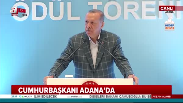 Cumhurbaşkanı Erdoğan, Adana'da sanayici ve iş adamlarına hitap etti