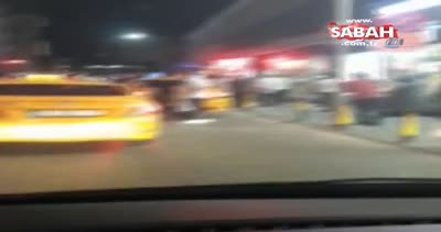 Taksicilerle Arap turistler Arap turistler tekme tokat böyle kavga etti