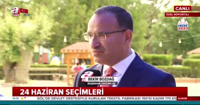 Başbakan Yardımcısı Bekir Bozdağ A Haber’e konuştu