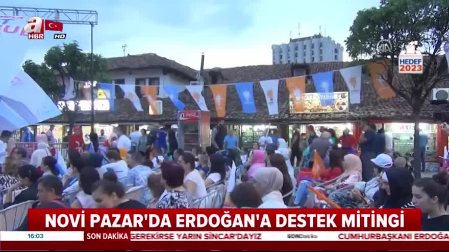 Novi Pazar'da Erdoğan'a destek mitingi