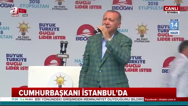 Cumhurbaşkanı Erdoğan, Eyüpsultan'da halka hitap etti