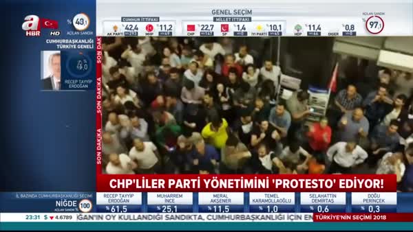 CHP Genel Merkezi önünde protesto sesleri