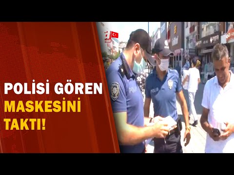 Polisi Gören Maskesini Taktı! Takamayana Polis Cezayı Kesti! 