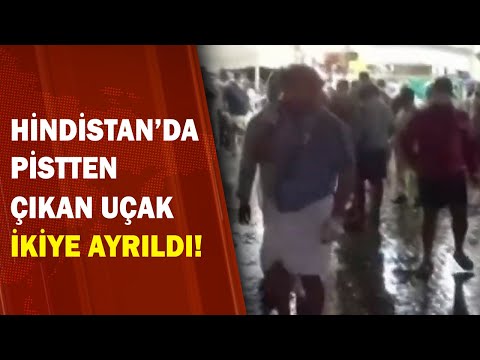 Hindistan'da Pistten Çıkan Uçak İkiye Ayrıldı!