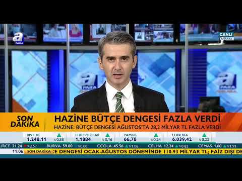 Hazine Bütçe Dengesi Fazla Verdi / A Para Bugün / A Para / 15.09.2020
