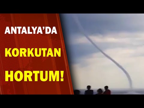 Antalya'da Sahile 500 Metre Mesafede Hortum Oluştu!