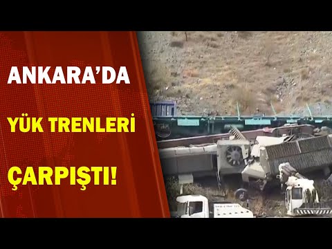 Ankara Da Iki Yuk Treni Carpisti 2 Makinist Hayatini Kaybetti Videosunu Izle Son Dakika Haberleri